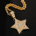 Jewelry Square Circle Zircon Pentagram Pendant Necklace St. Valentine's Spectrum Royalty Angel Pieces