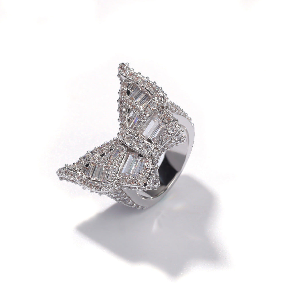 Rings Zircon Butterfly Ring Hip Hop St. Valentine's