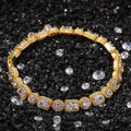 Bracelet Hip Hop Bracelet Square Round Copper with Zircon St. Valentine's Spectrum