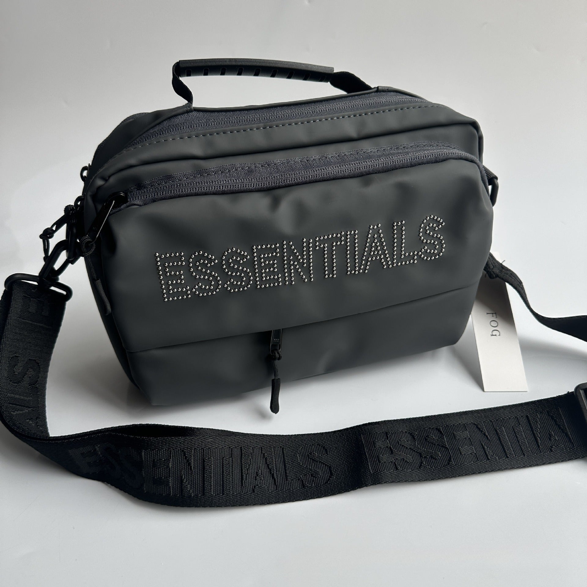 FOG ESSENTIALS Bag Crossbody Men's and Women's Fashion and Casual Multifunctional Shoulder Bag Solid Color Leather
