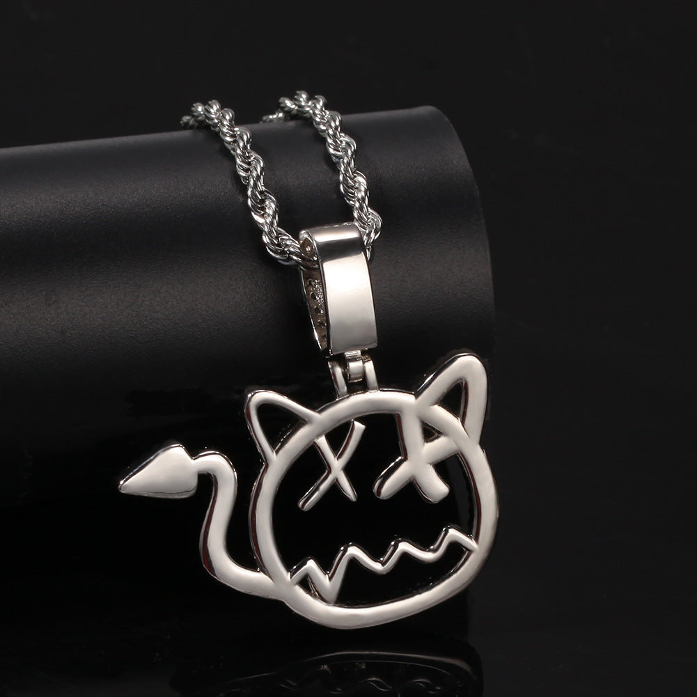 Jewelry Cartoon Imp Pendant Copper Zircon Animal Spectrum