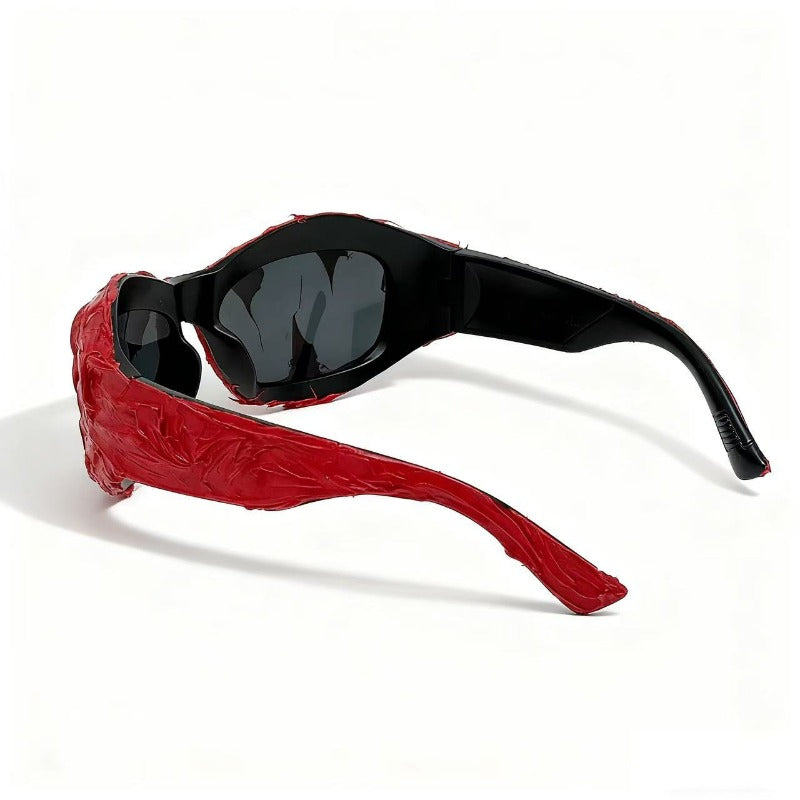 Trendy punk glasses y2k dark glue