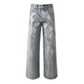 Mens trendy purple jeans, 100% cotton Jeans Rhinestones #108