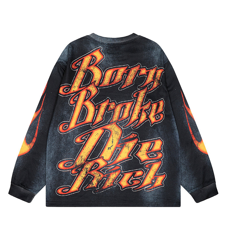 HS Long Sleeve Shirts Hip-hop loose oversize