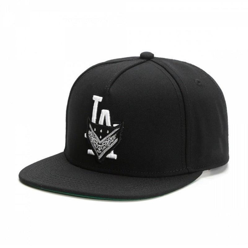 Trendy flat brimmed snapback hats los angeles laletterembroiderunisex