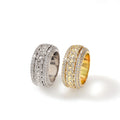 Rings Hip Hop Micro Zircon Rotatable Cuban Ring Spectrum Royalty