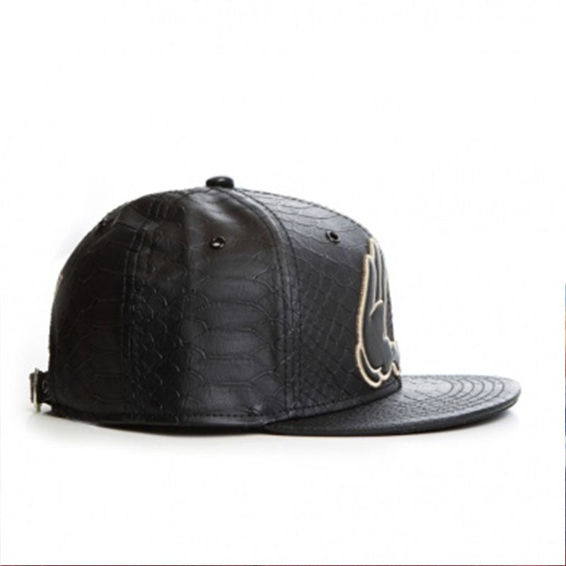 Trendy flat brimmed snapback hats leather shade