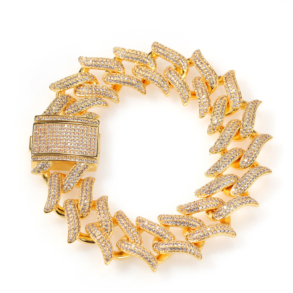Bracelet Thorns Cuban Zircon Hip Hop Bracelet St. Valentine's Spectrum