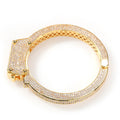 Bracelet Punk Handcuffs Bracelet Copper Inlaid Zircon Tide Brand Vintage Spectrum