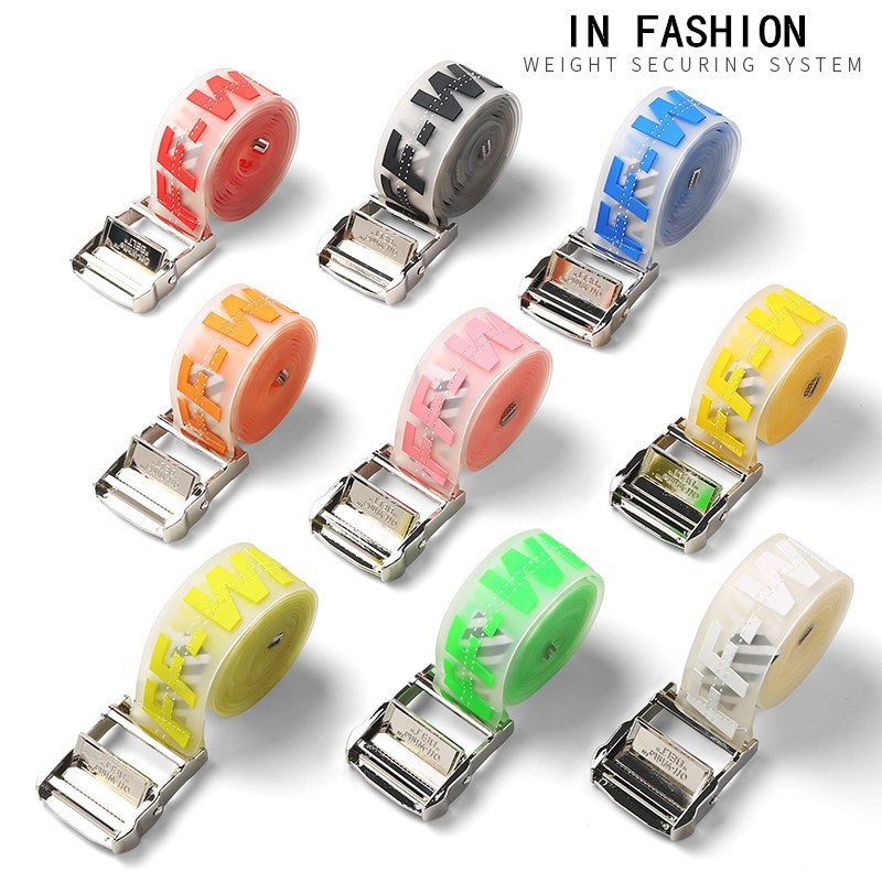 OW  Belt Embroidered Metal Head Belt