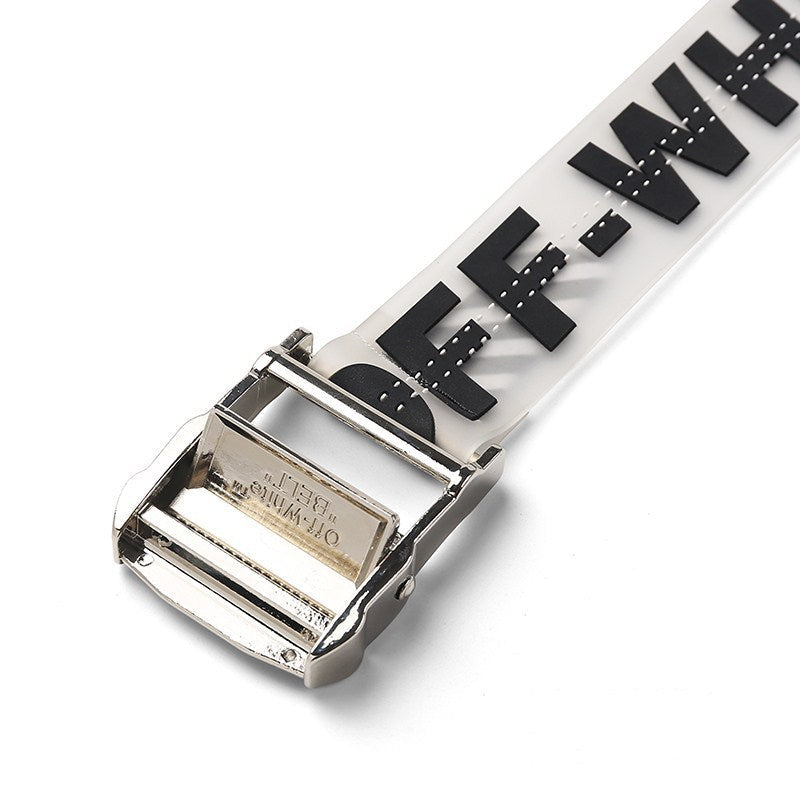 OW  Belt Embroidered Metal Head Belt