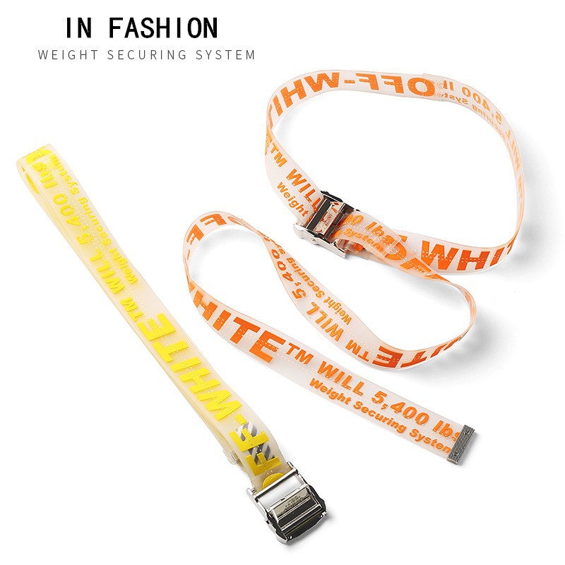 OW  Belt Embroidered Metal Head Belt