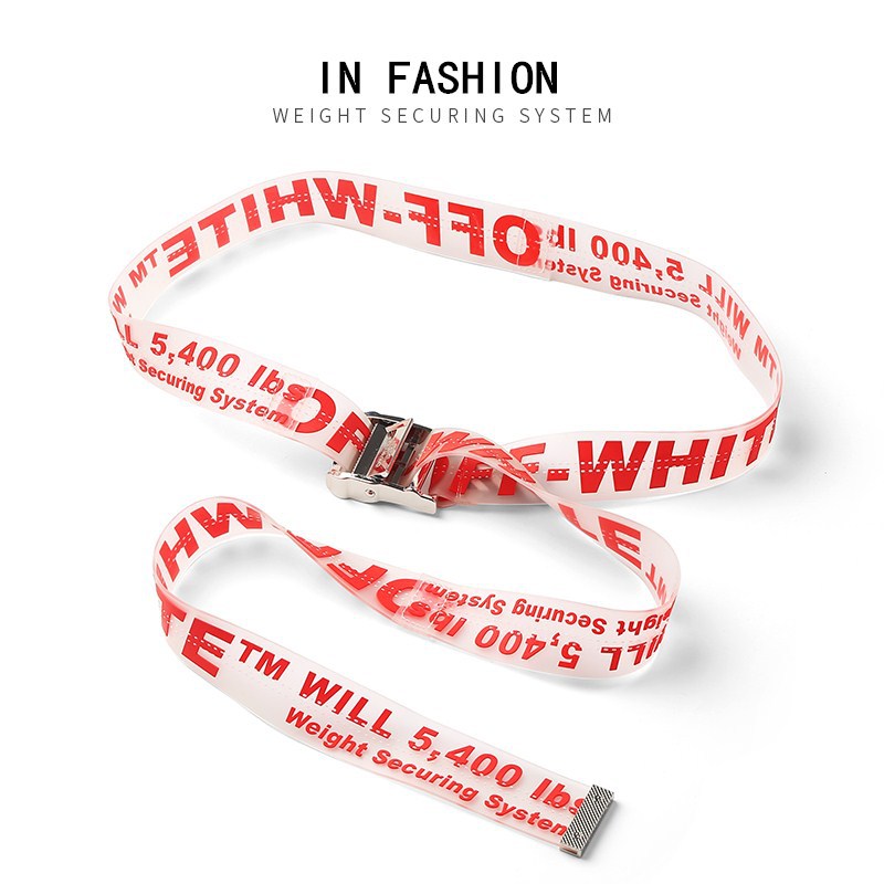 OW  Belt Embroidered Metal Head Belt