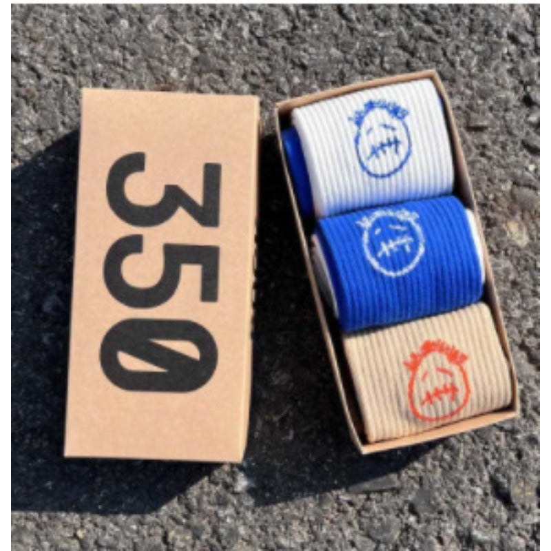 Men's socks - european and american streetwear brand boxed aj athletic socks - m crew socks - graffiti barbed wire trendy socks - travis scott collaboration