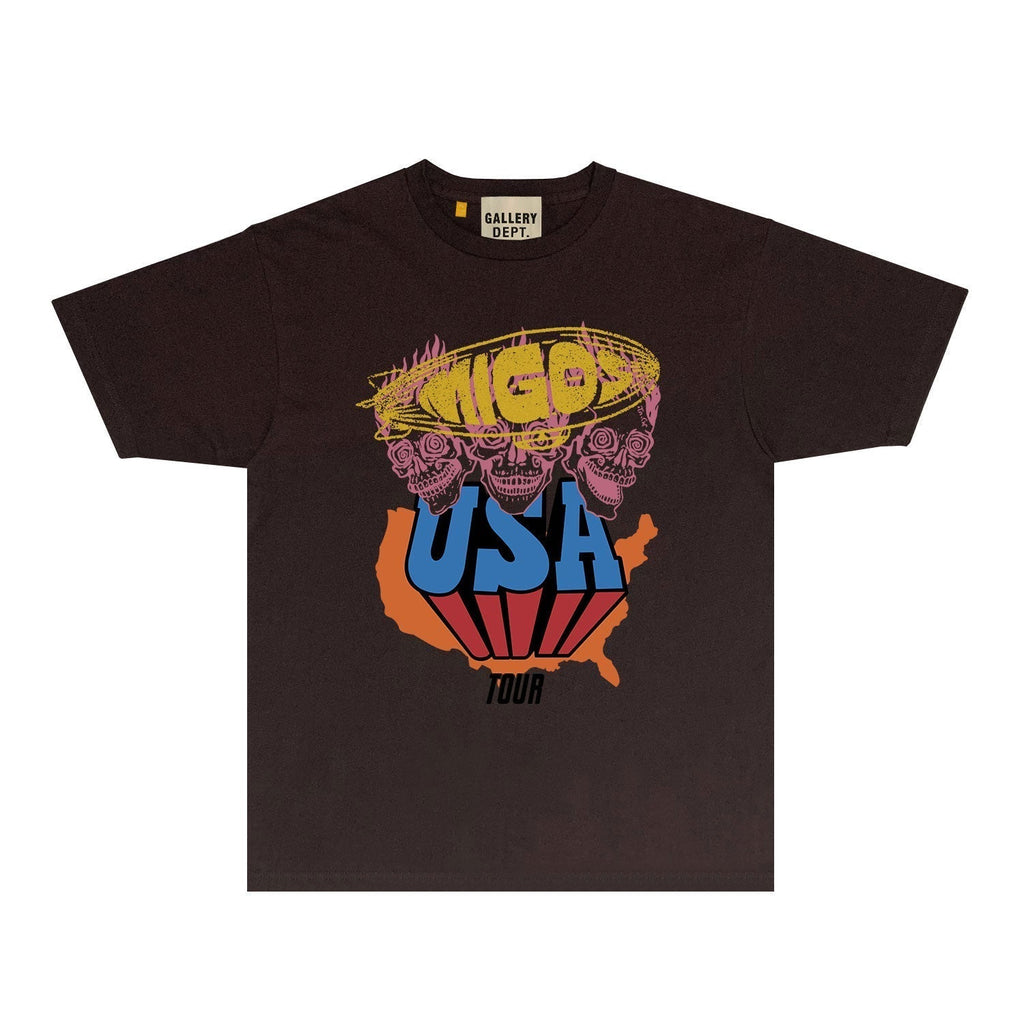 Gallery Dept T Shirt Retro Printed Loose Short-Sleeved Shirt (part2)