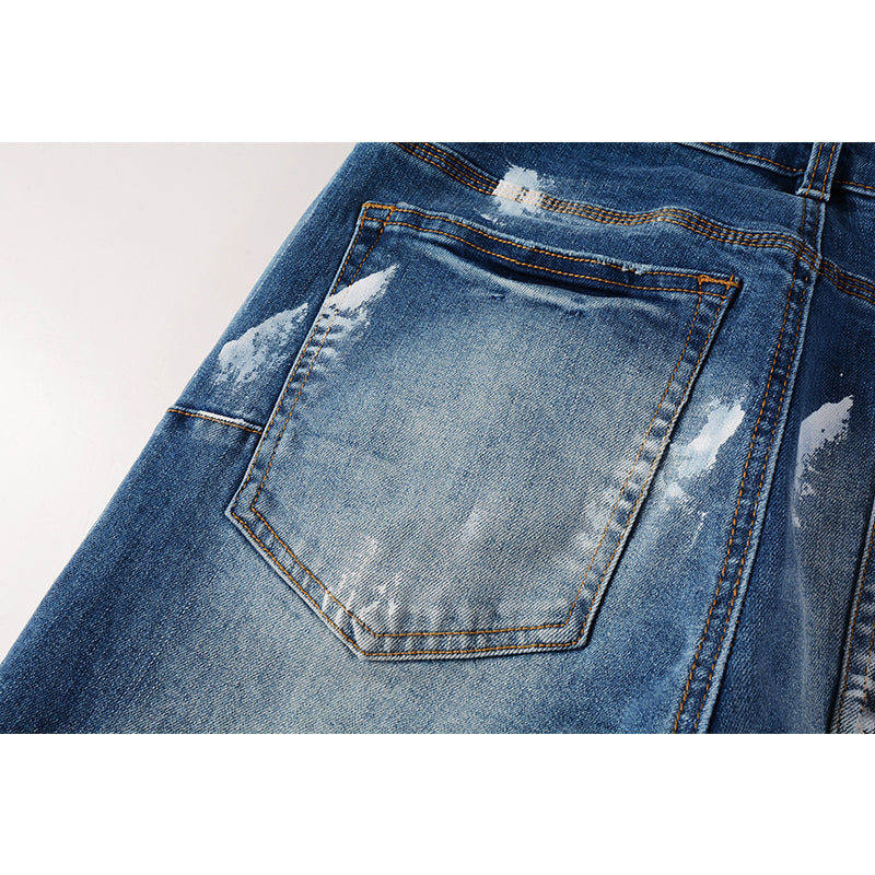 Mens trendy purple jeans, 100% cotton Pure Cotton High Street Trend