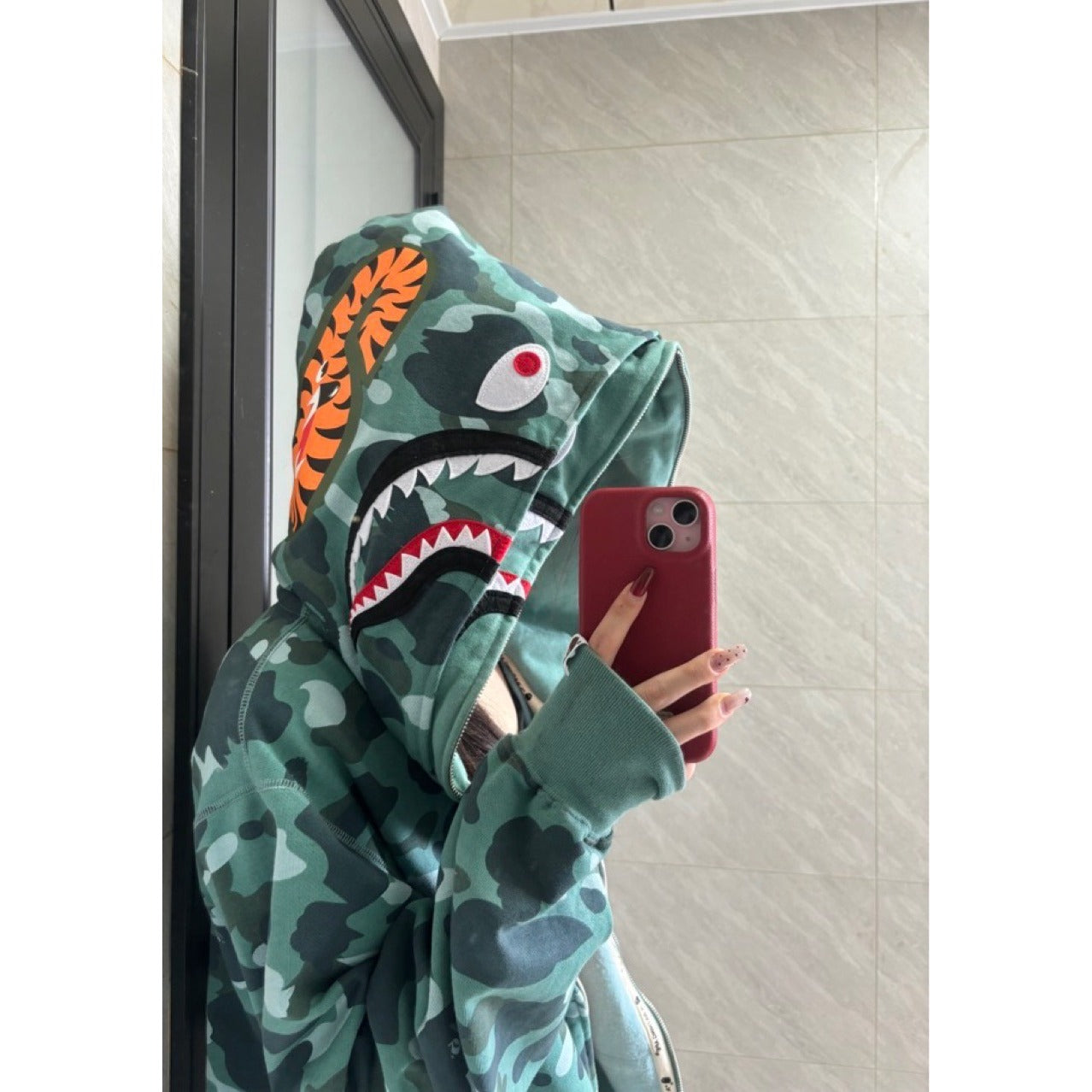 Bathing ape hoode bape hip hop trendy zipper