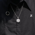 Jewelry Copper Zircon Premium Sense Snowflake Pendant Hip Hop Necklace Snowflake St. Valentine's Spectrum