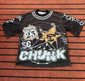 Street T Shirts Washed Old Oversize Hip Hop Skateboard Anime Print Short Sleeve