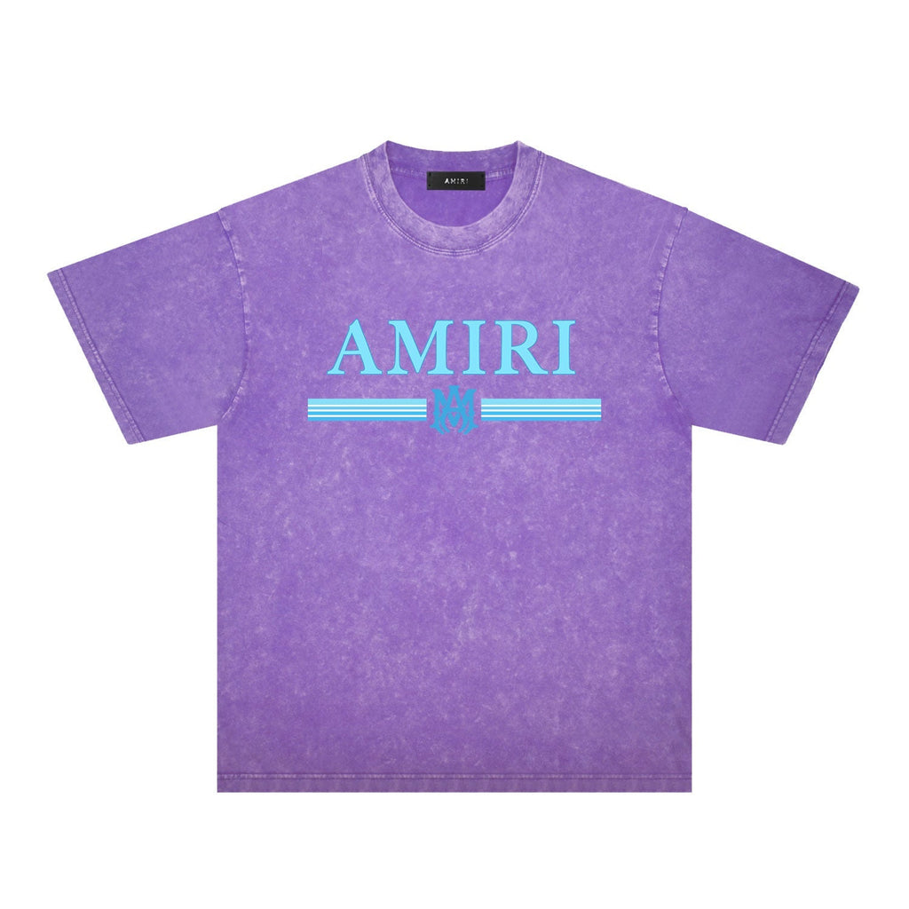 Amiri Washed Distressed T Shirt Printed Trendy Pure Cotton
