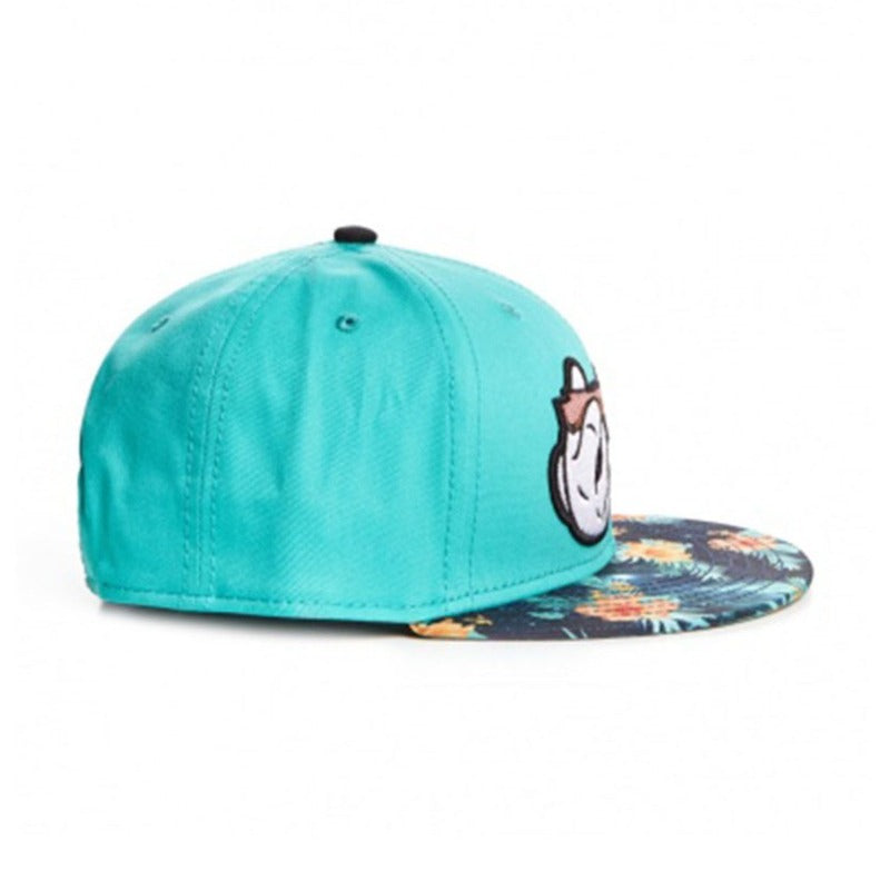 Trendy flat brimmed snapback hats cartoon hands