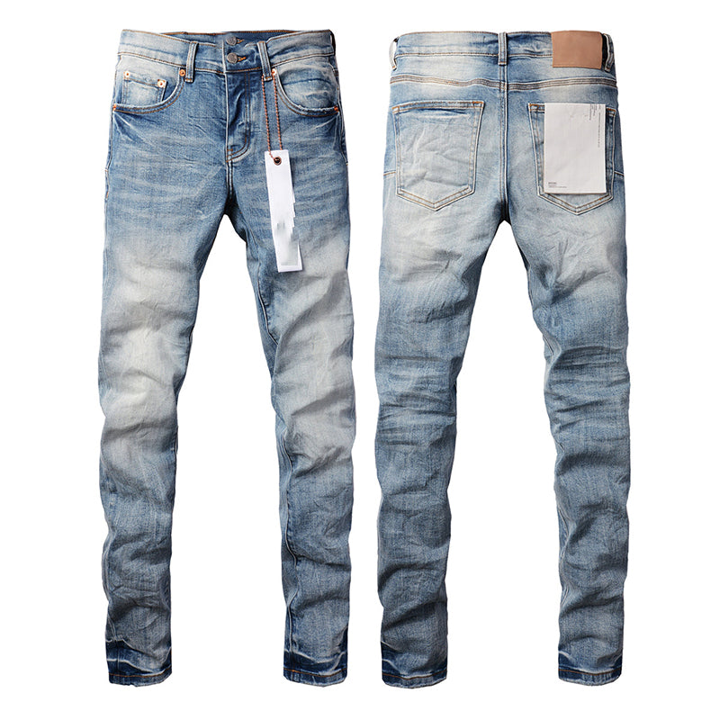 Mens trendy purple jeans, 100% cotton Pure Cotton High Street Trend