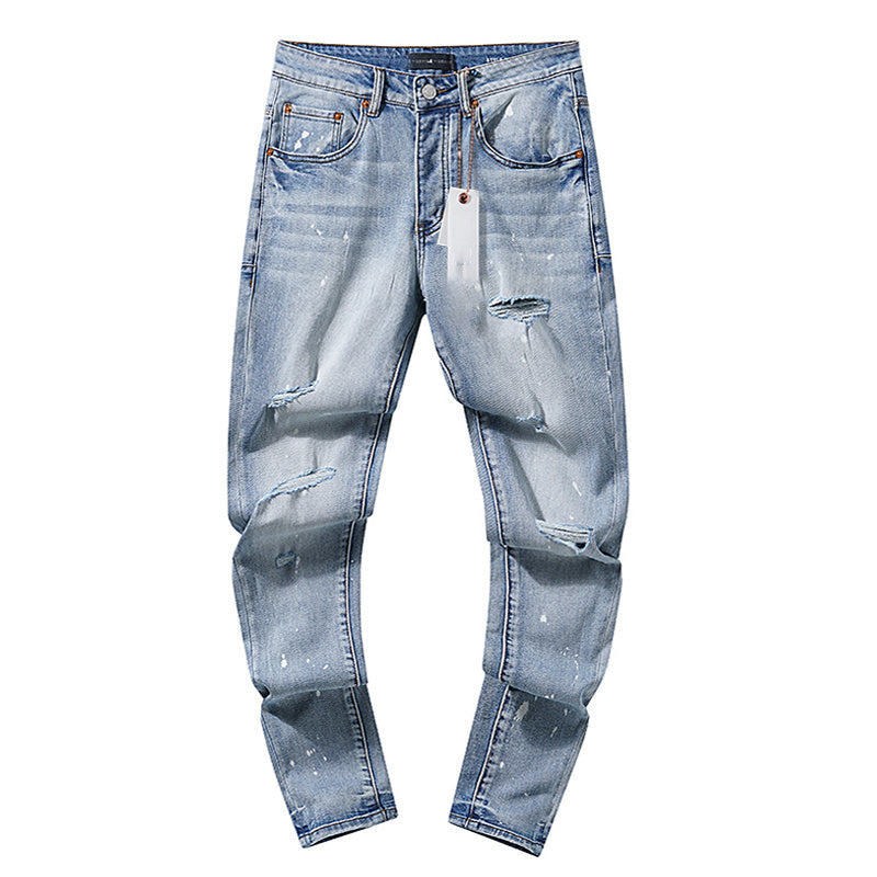 Mens trendy purple jeans, 100% cotton Jeans #PU114
