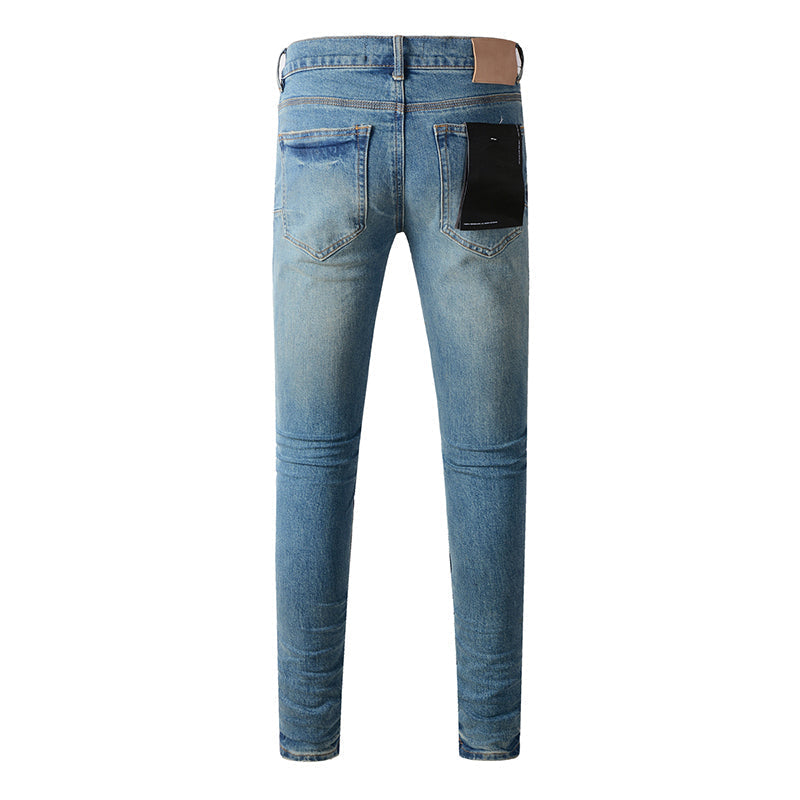 Mens trendy purple jeans, 100% cotton Pure Cotton High Street Trend