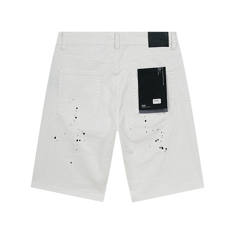 Mens trendy purple jeans, 100% cotton Denim Shorts #PU501
