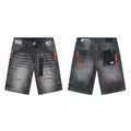 Mens trendy purple jeans, 100% cotton Denim Shorts #PU521