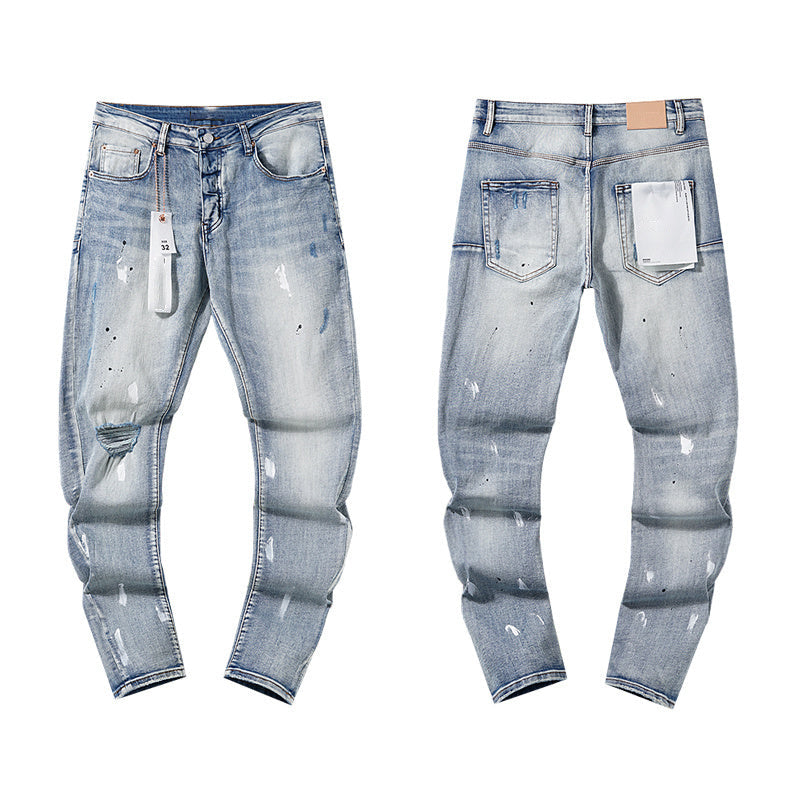 Mens trendy purple jeans, 100% cotton Jeans #PU132