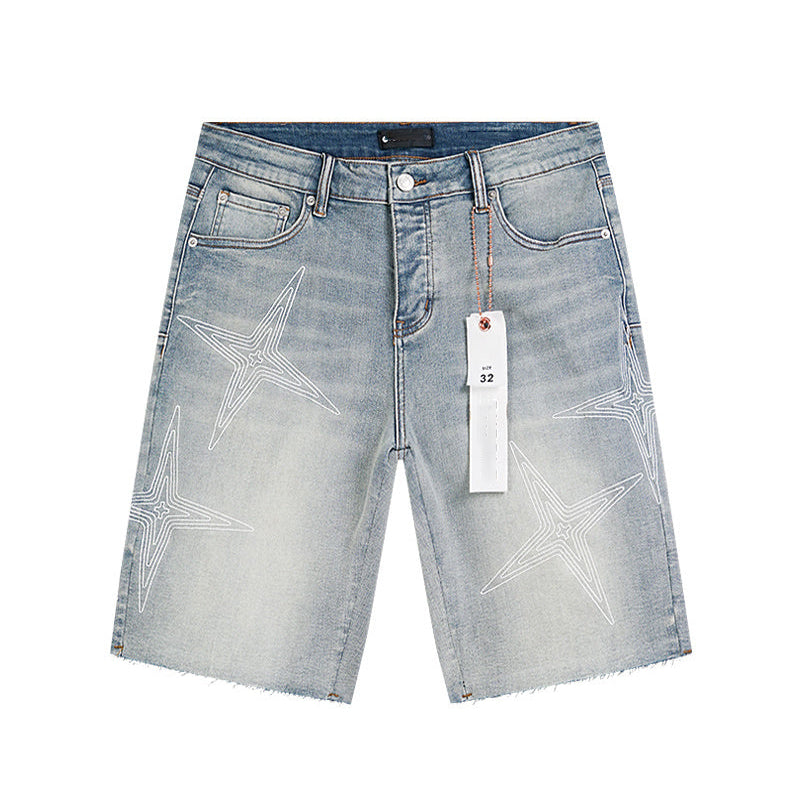 Mens trendy purple jeans, 100% cotton Denim Shorts #PU528
