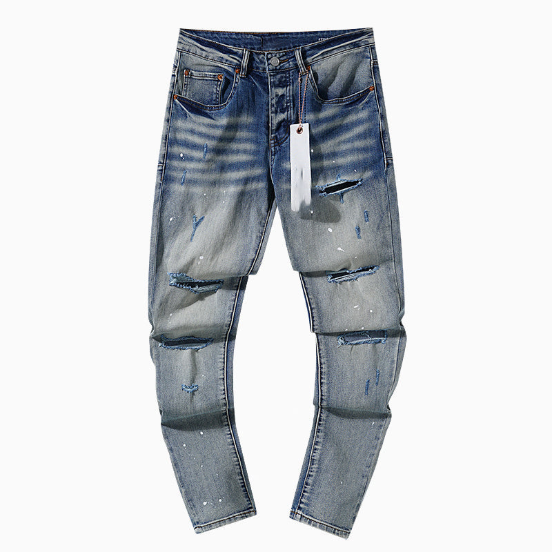 Mens trendy purple jeans, 100% cotton Jeans #PU117