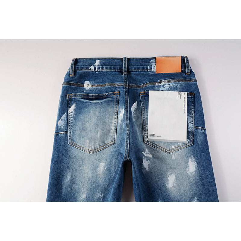 Mens trendy purple jeans, 100% cotton Pure Cotton High Street Trend