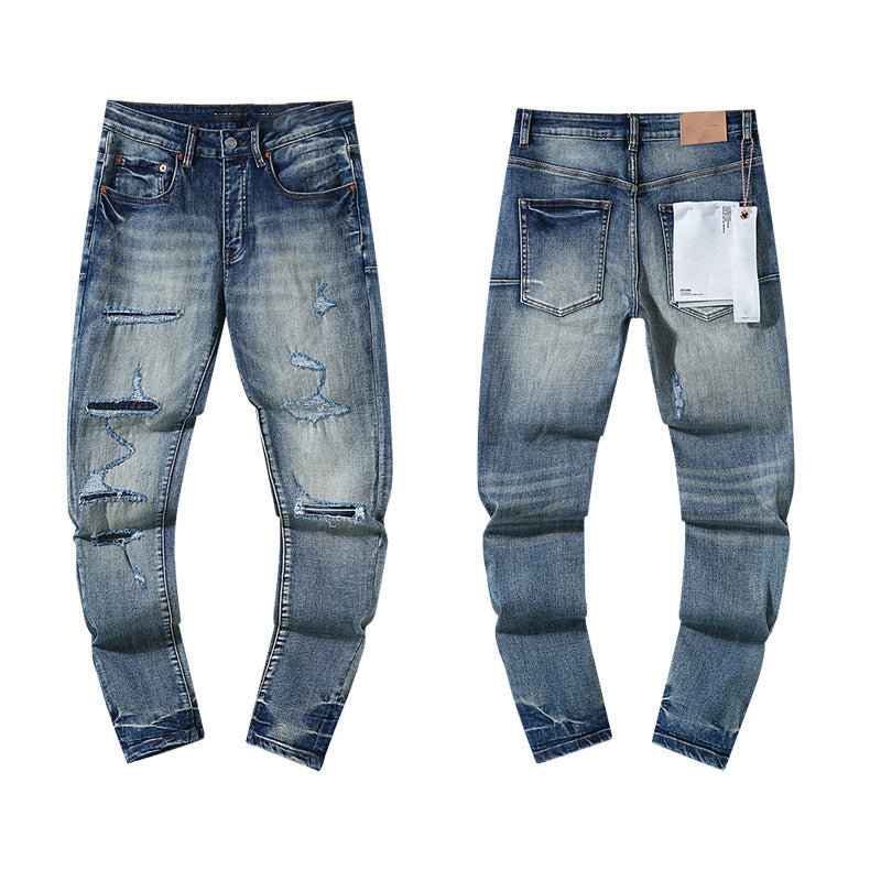 Mens trendy purple jeans, 100% cotton Jeans #PU119