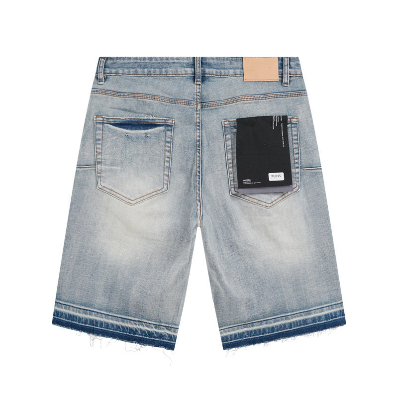 Mens trendy purple jeans, 100% cotton Denim Shorts #PU515