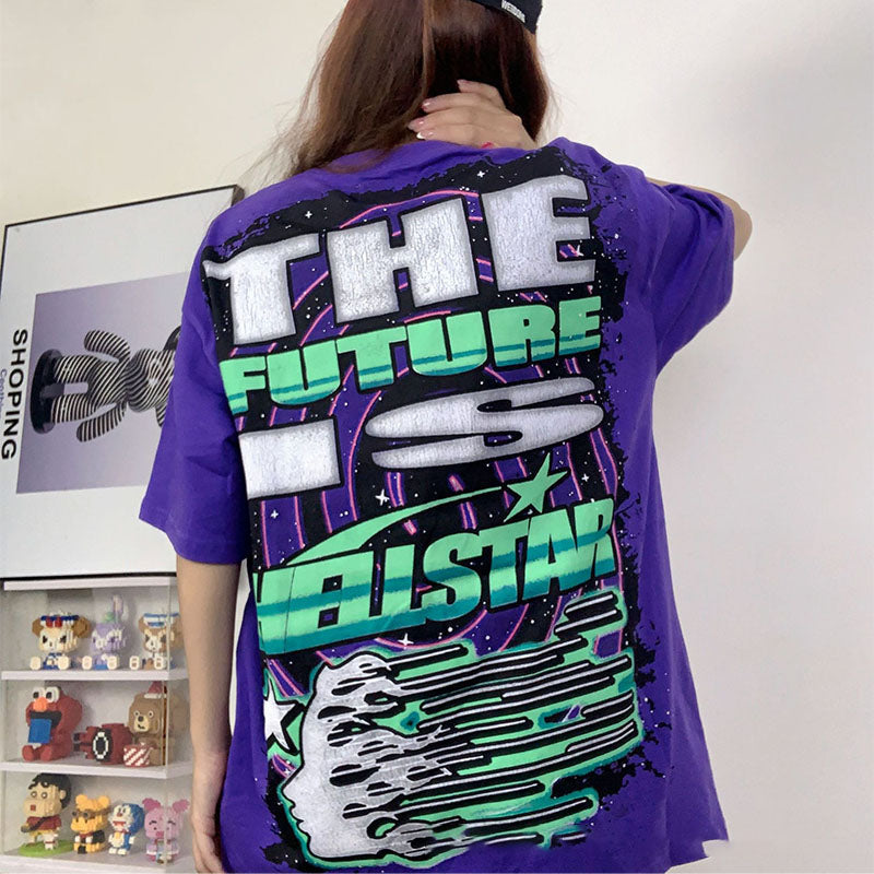 HS  T Shirt Creative Cartoon Portrait Printing