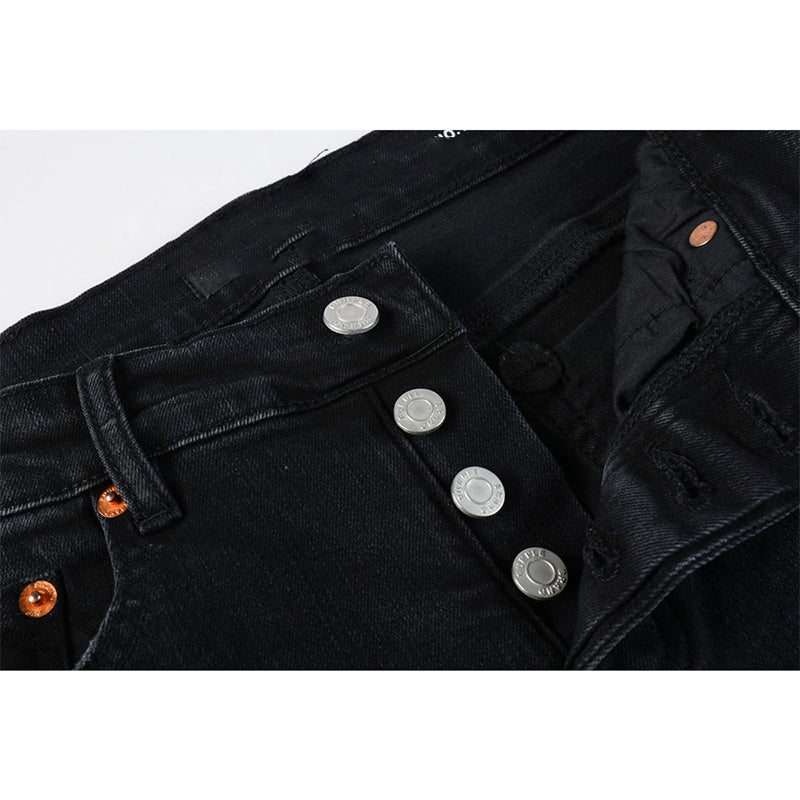 Mens trendy purple jeans, 100% cotton Pure Cotton High Street Trend