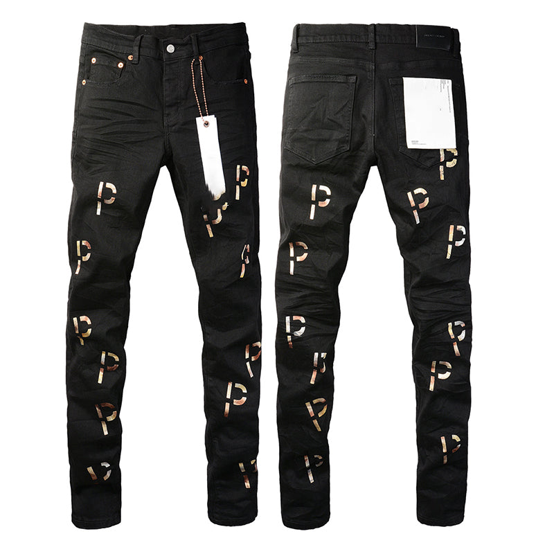 Mens trendy purple jeans, 100% cotton Pure Cotton High Street Trend