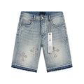 Mens trendy purple jeans, 100% cotton Denim Shorts #PU512