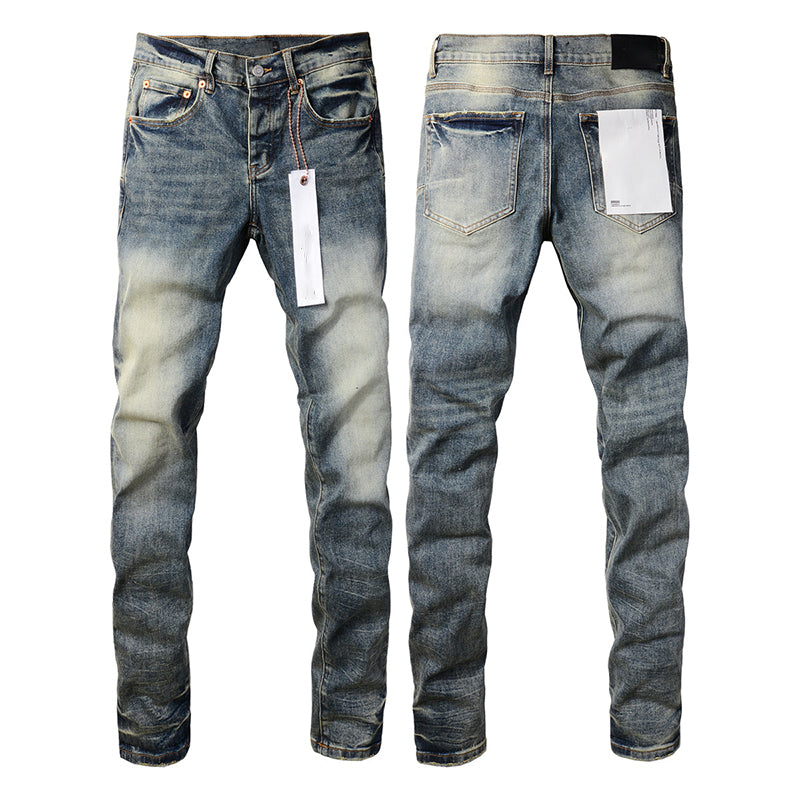 Mens trendy purple jeans, 100% cotton Pure Cotton High Street Trend