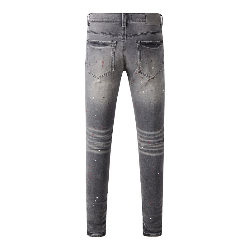Mens trendy purple jeans, 100% cotton Pure Cotton High Street Trend