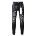 Mens trendy purple jeans, 100% cotton Pure Cotton High Street Trend