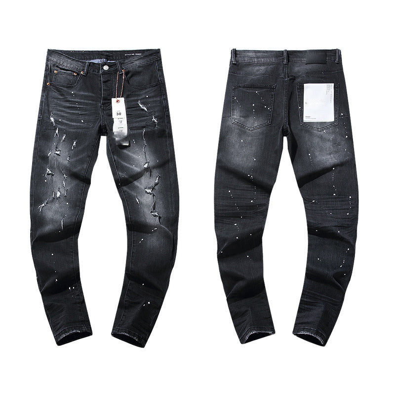 Mens trendy purple jeans, 100% cotton Jeans #PU102