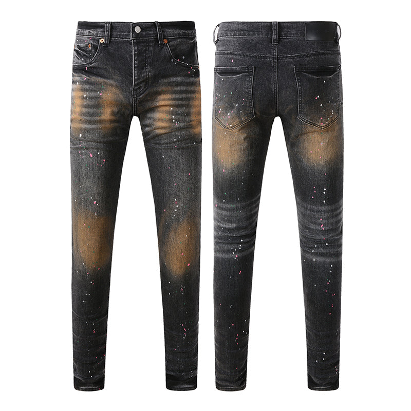 Mens trendy purple jeans, 100% cotton Pure Cotton High Street Trend