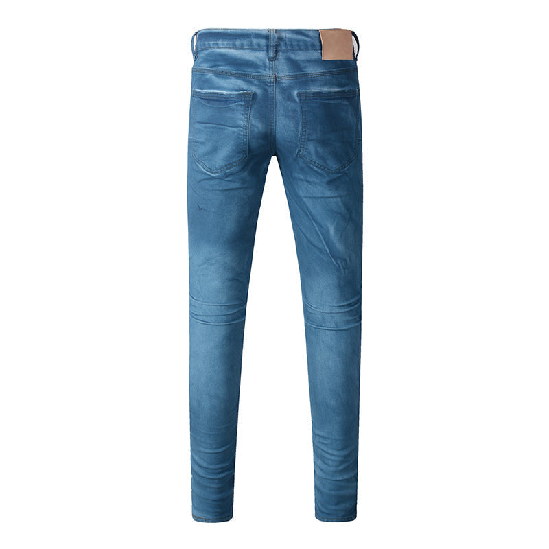 Mens trendy purple jeans, 100% cotton Pure Cotton High Street Trend
