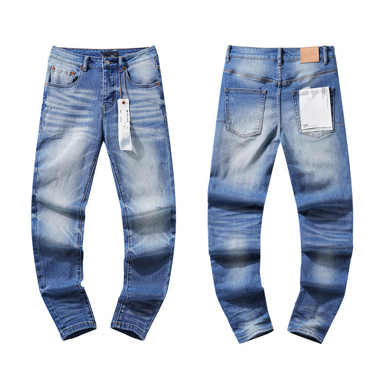 Mens trendy purple jeans, 100% cotton Jeans #PU106