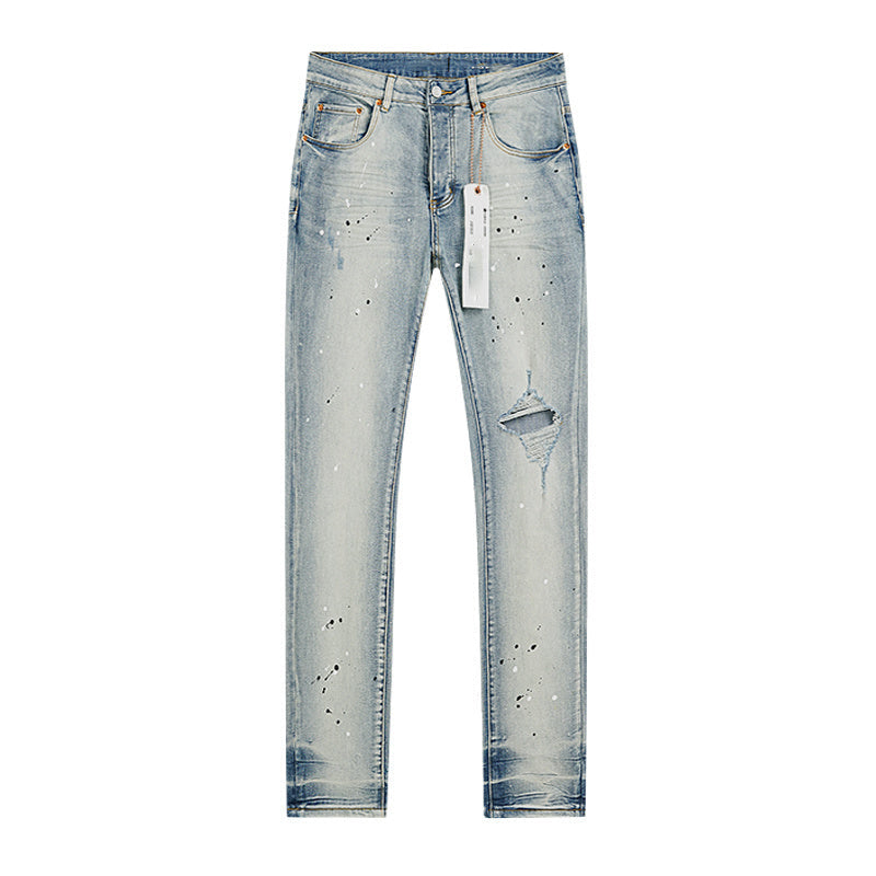 Mens trendy purple jeans, 100% cotton Jeans #PU143