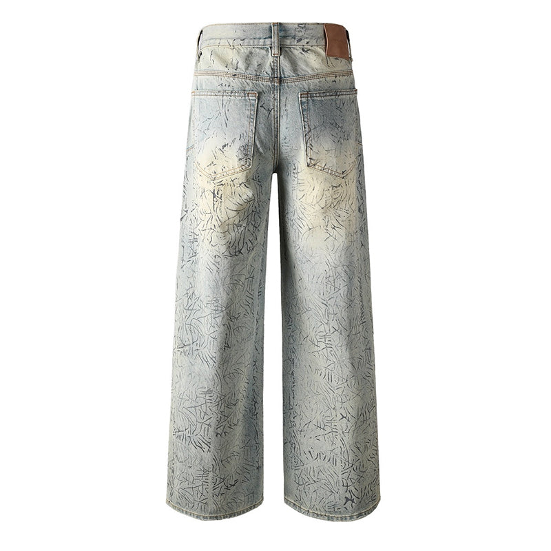 Mens trendy purple jeans, 100% cotton Rhinestones #107