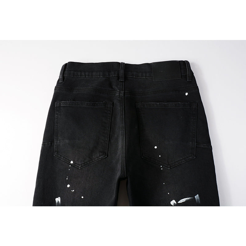 Mens trendy purple jeans, 100% cotton Pure Cotton High Street Trend